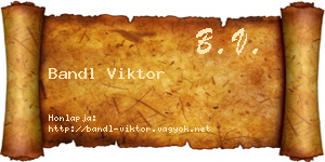 Bandl Viktor névjegykártya
