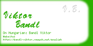 viktor bandl business card